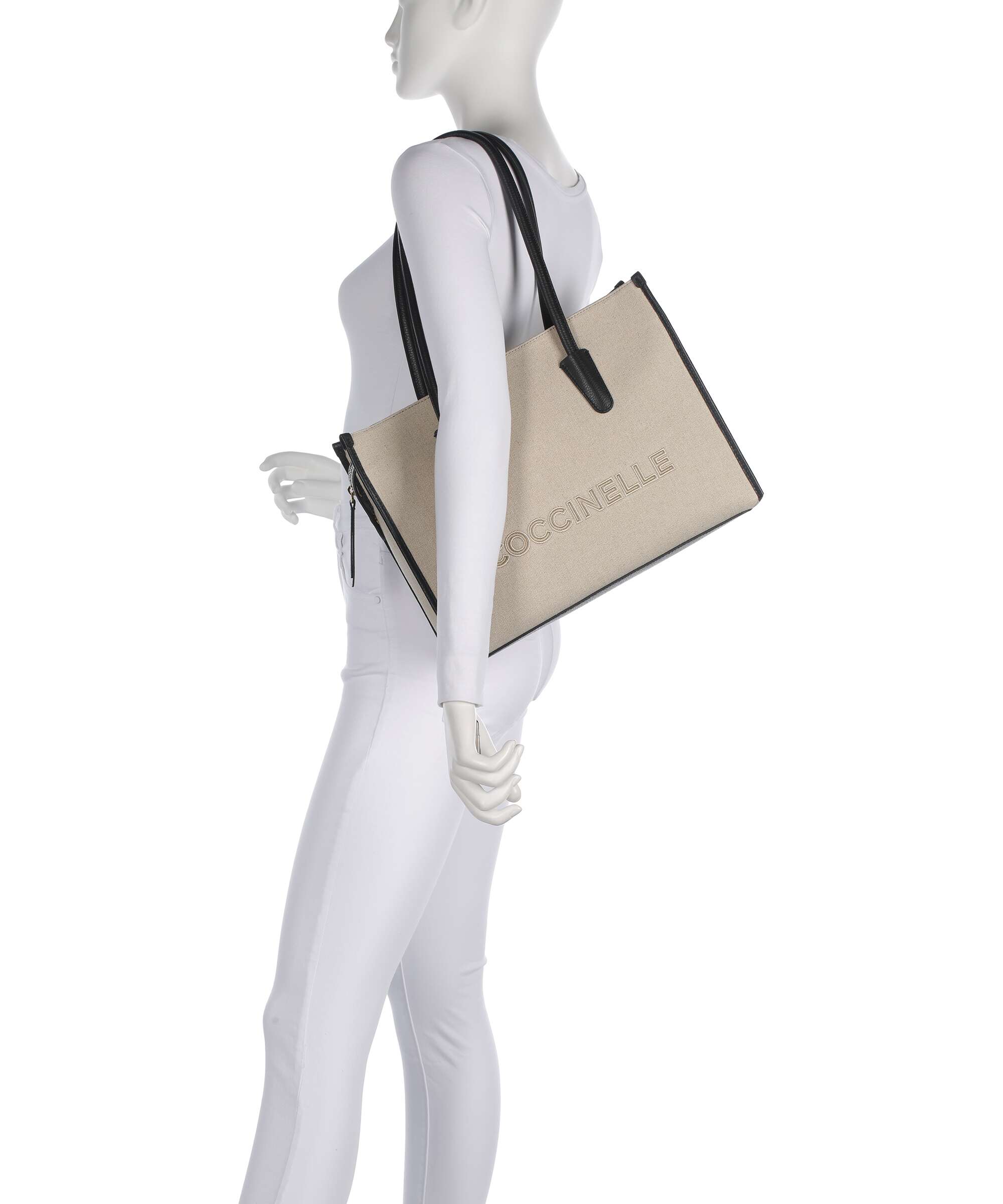 Coccinelle Myrtha Canvas Tote bag natural/noir