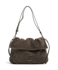 Coccinelle Lidia Suede Hobo bag fango
