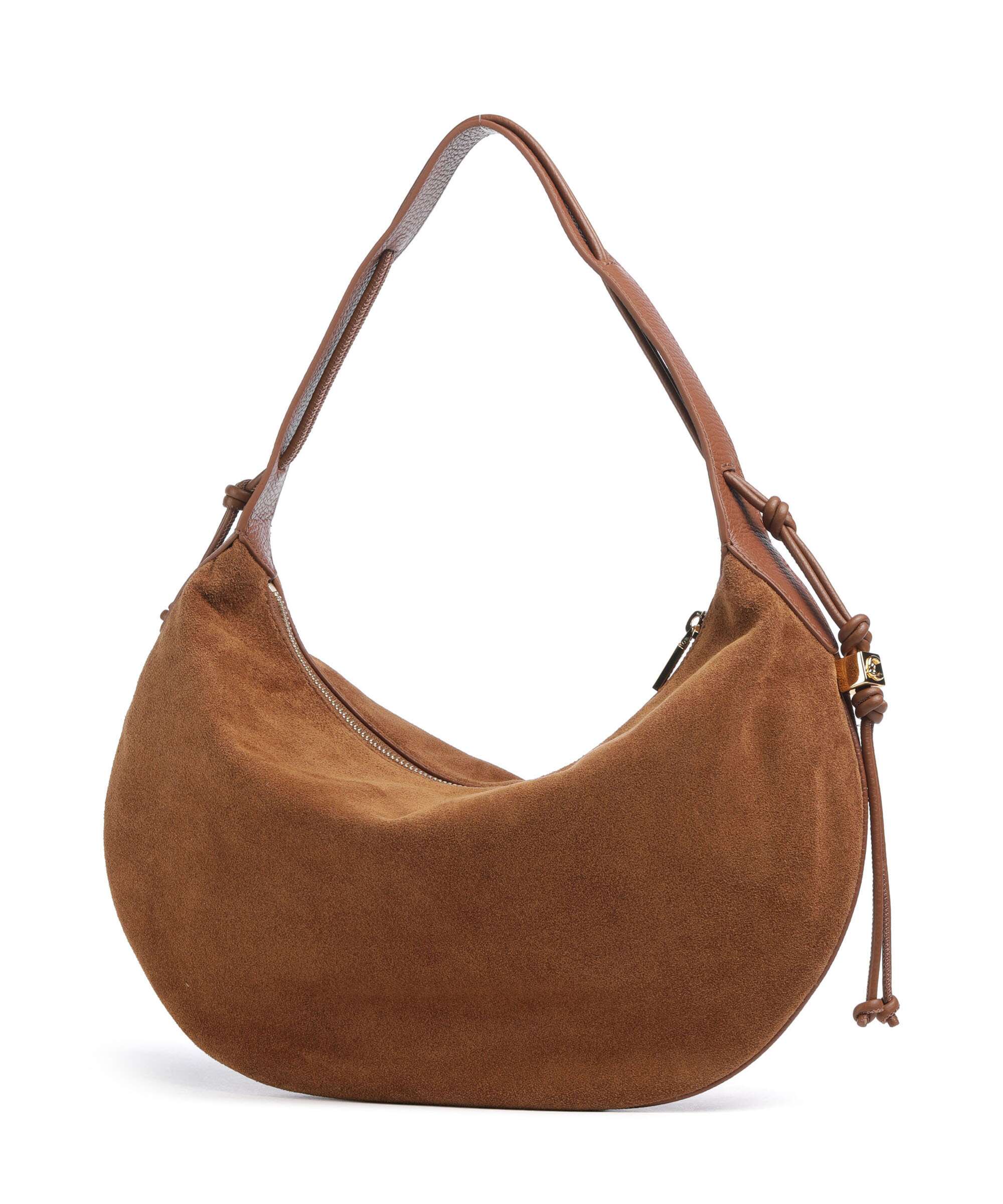 Coccinelle Thess Suede Hobo bag cognac