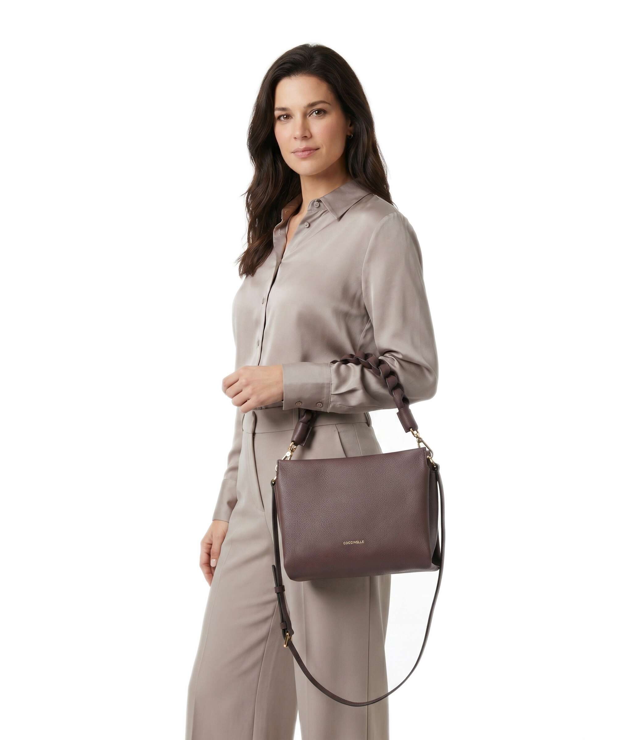 Coccinelle Boheme Grana Double Handbag berry/winter rose