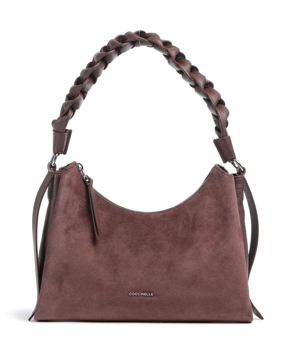 Coccinelle Boheme Suede Shoulder bag berry