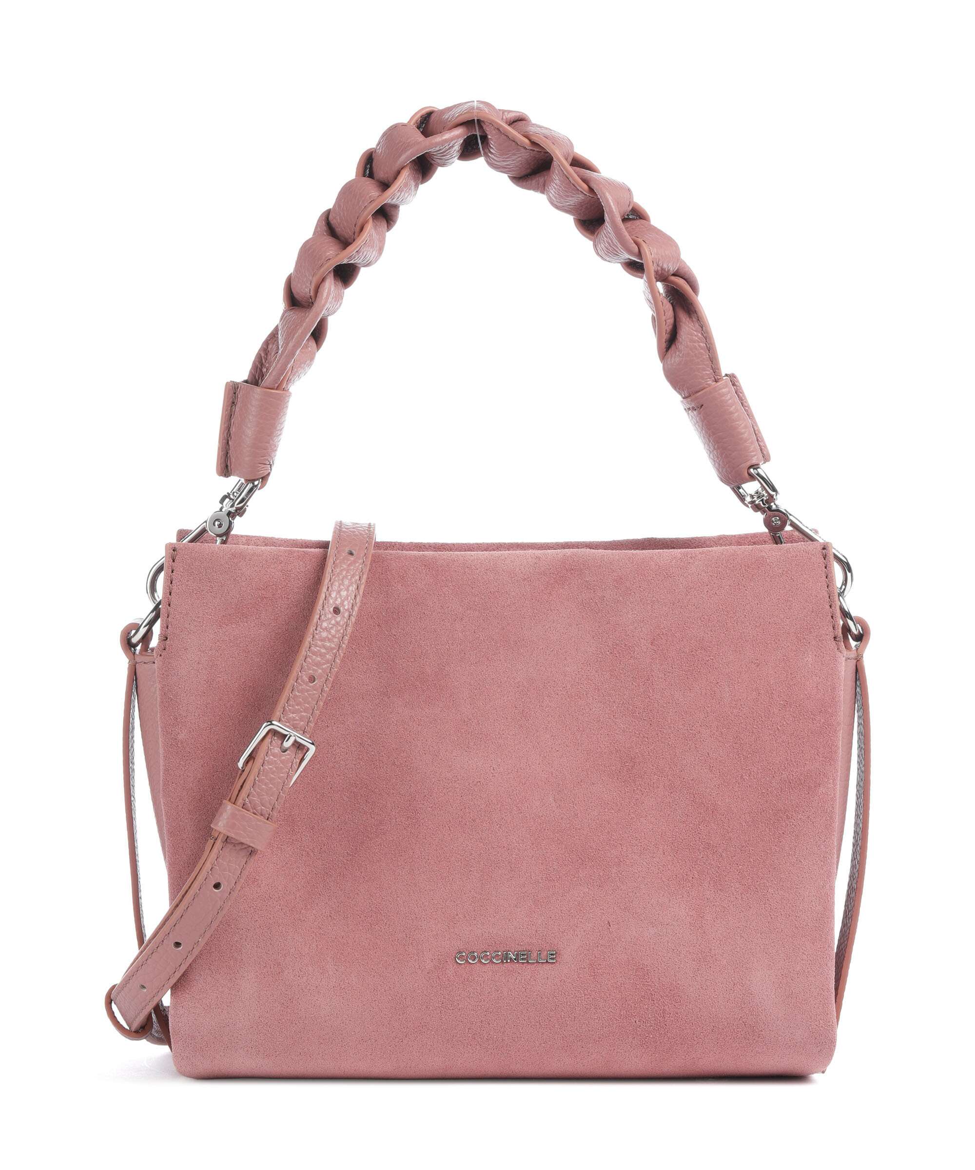 Coccinelle Boheme Suede Handbag winter rose