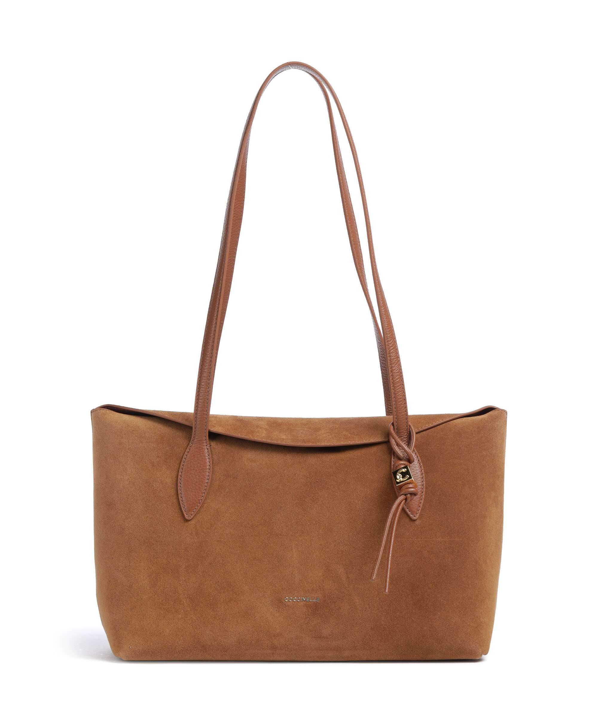 Coccinelle Thess Suede Tote bag cognac