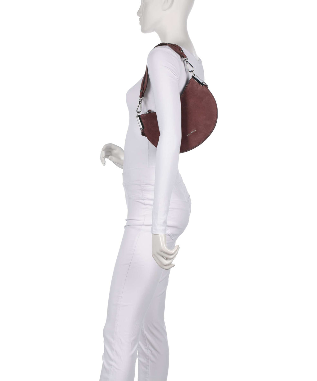 Coccinelle Sunup Suede Shoulder bag berry