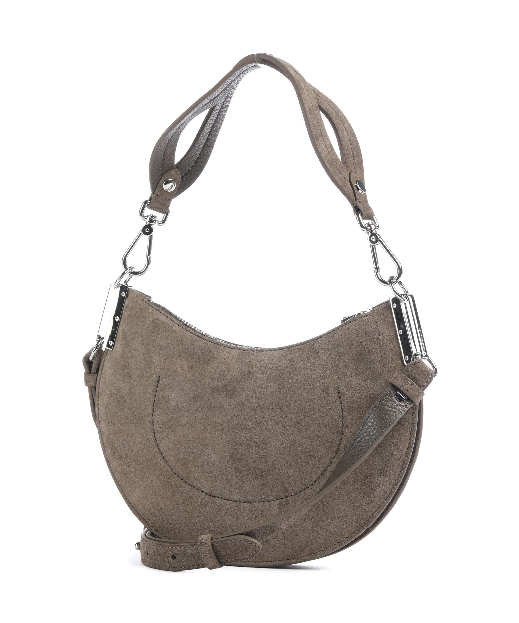 Coccinelle Sunup Suede Shoulder bag fango