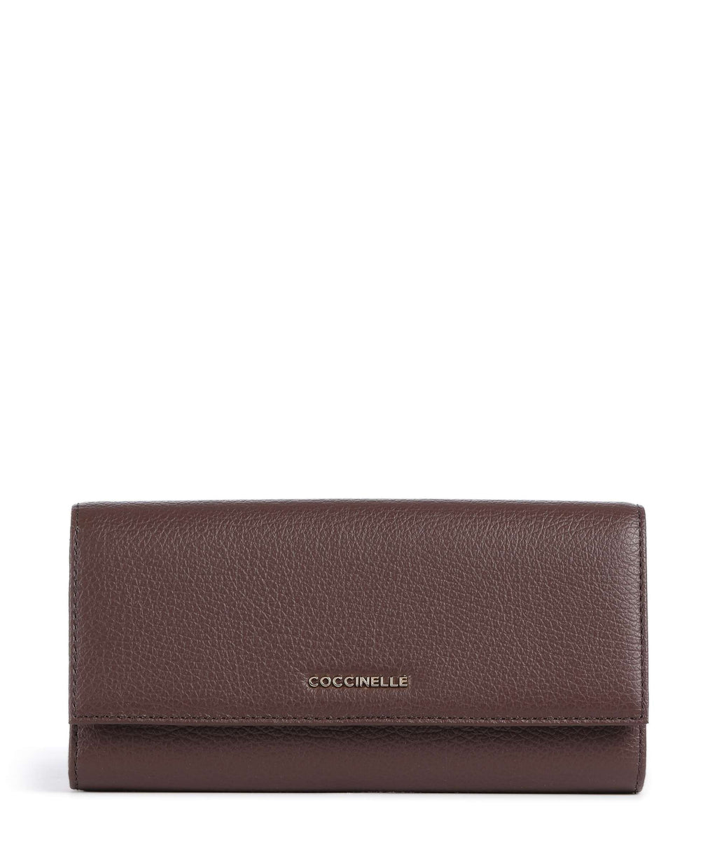 Coccinelle Metallic Soft Wallet berry