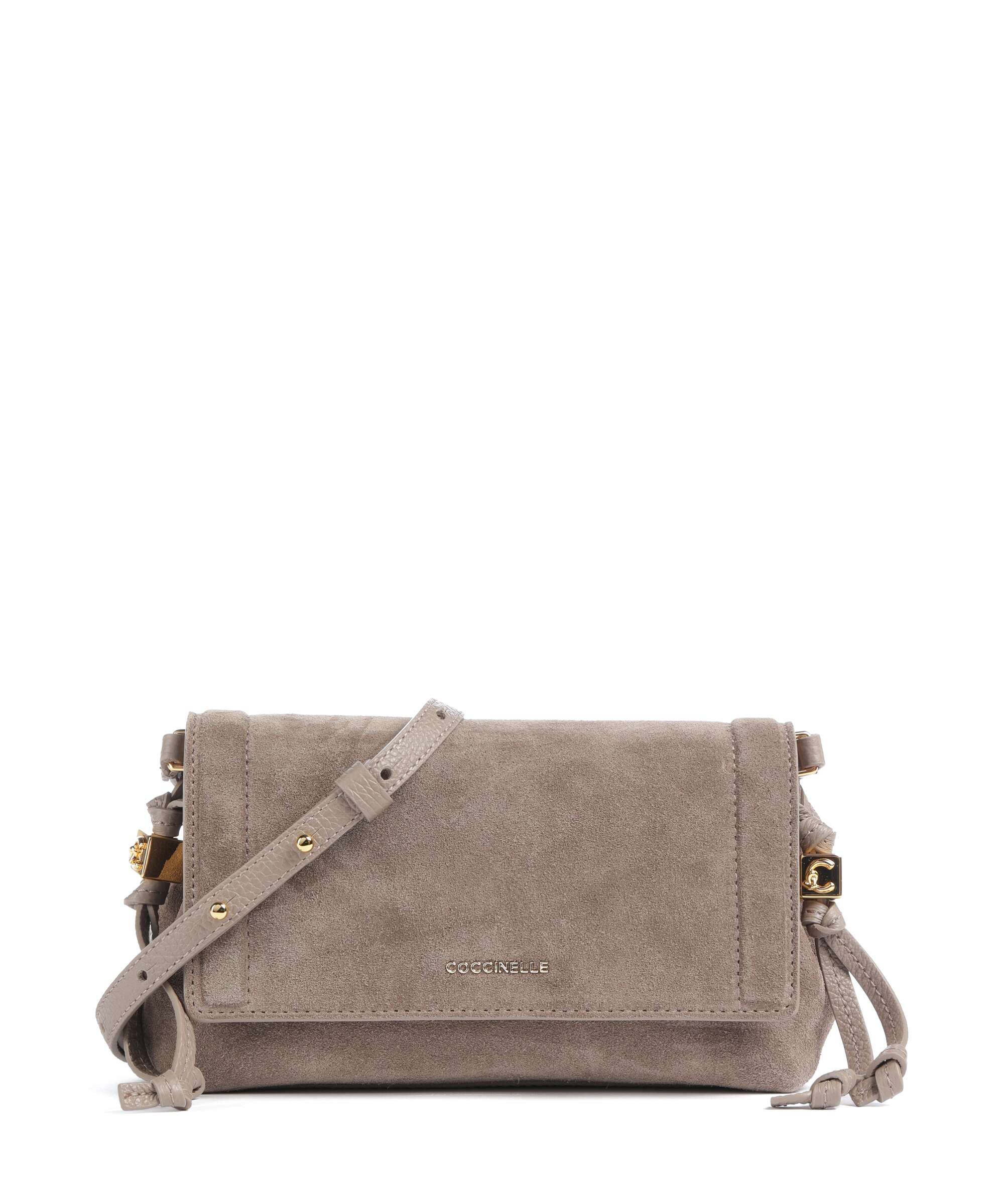 Coccinelle Thess Suede Crossbody bag warm taupe