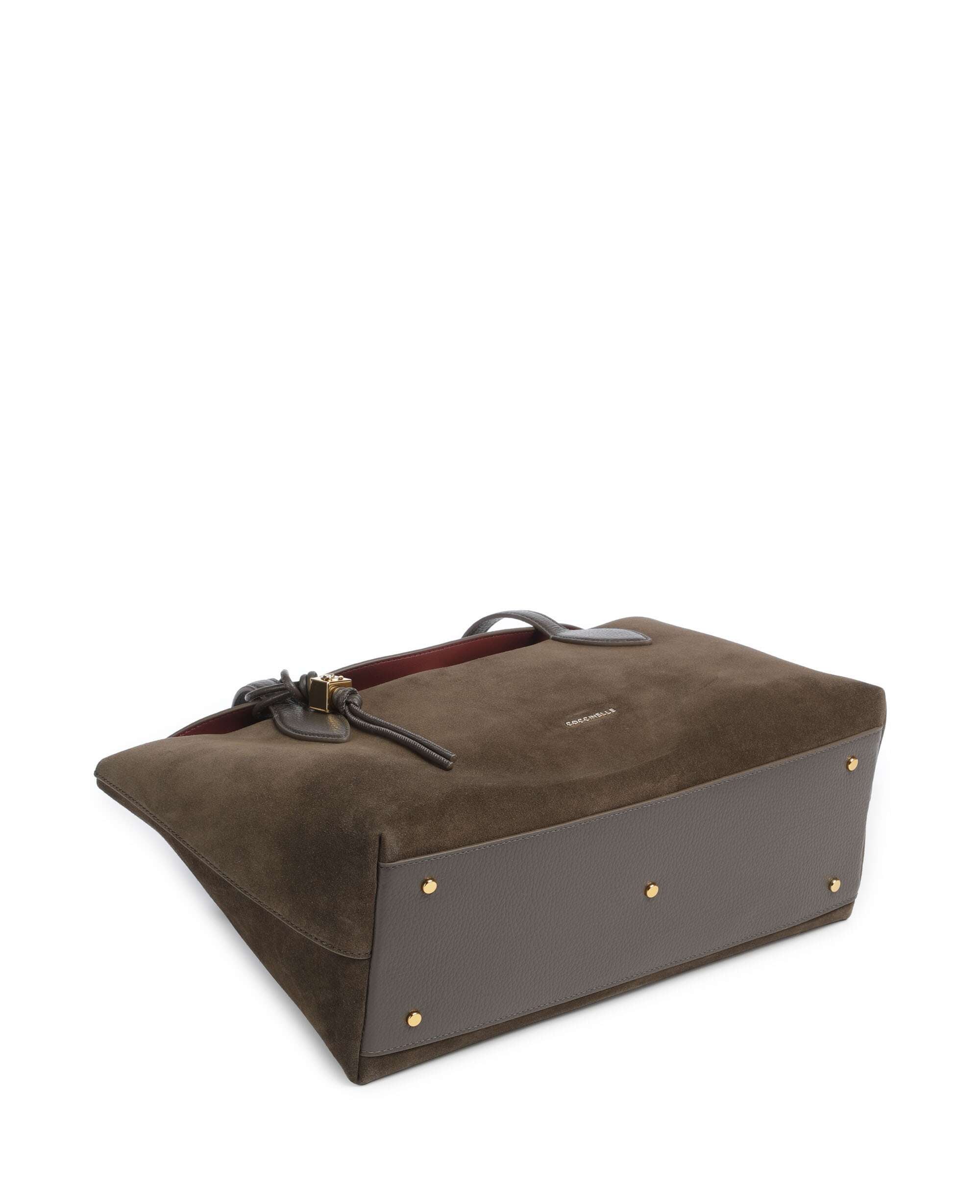 Coccinelle Thess Suede Tote bag fango