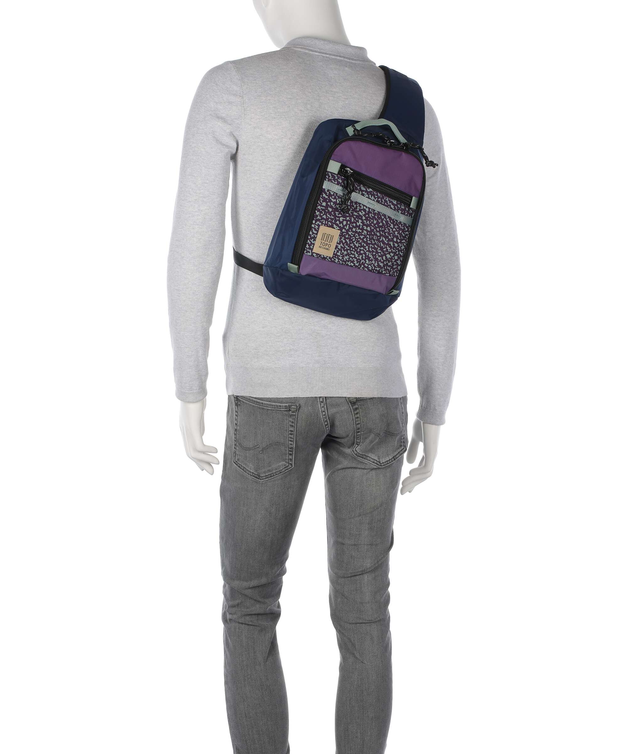 Topo Designs Mountain Sling bag loganberry/crackle