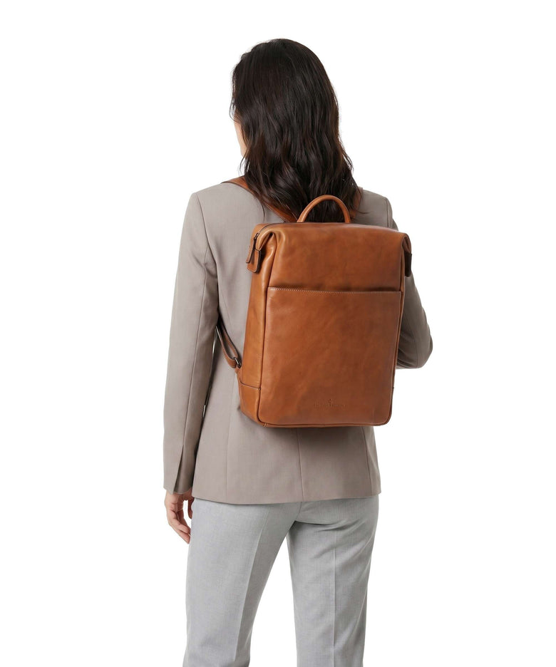 Castelijn & Beerens Heritage Laptop backpack light brown