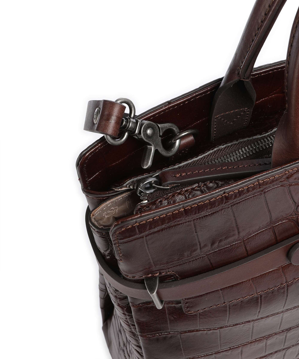 Castelijn & Beerens Croco Kaat Briefcase mocca