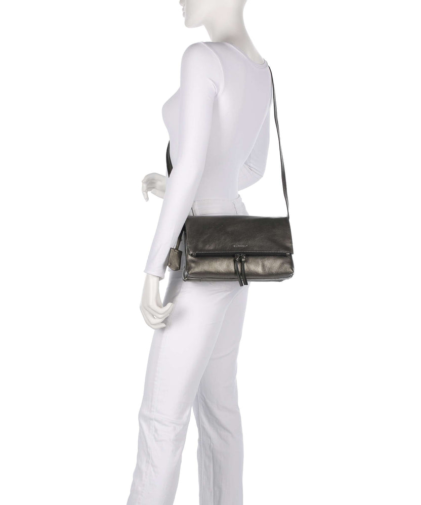 Burkely Creased Crystal Crossbody bag gunmetal