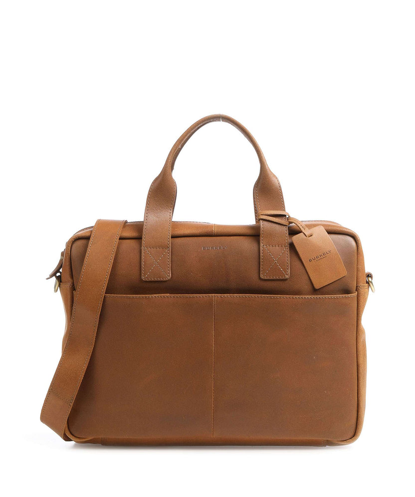 Burkely Vintage River Worker Briefcase cognac