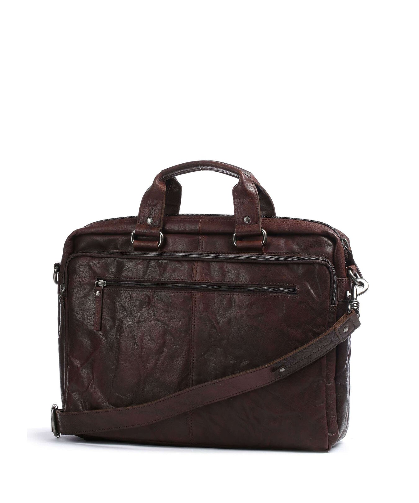 Spikes & Sparrow Bronco Briefcase dark brown