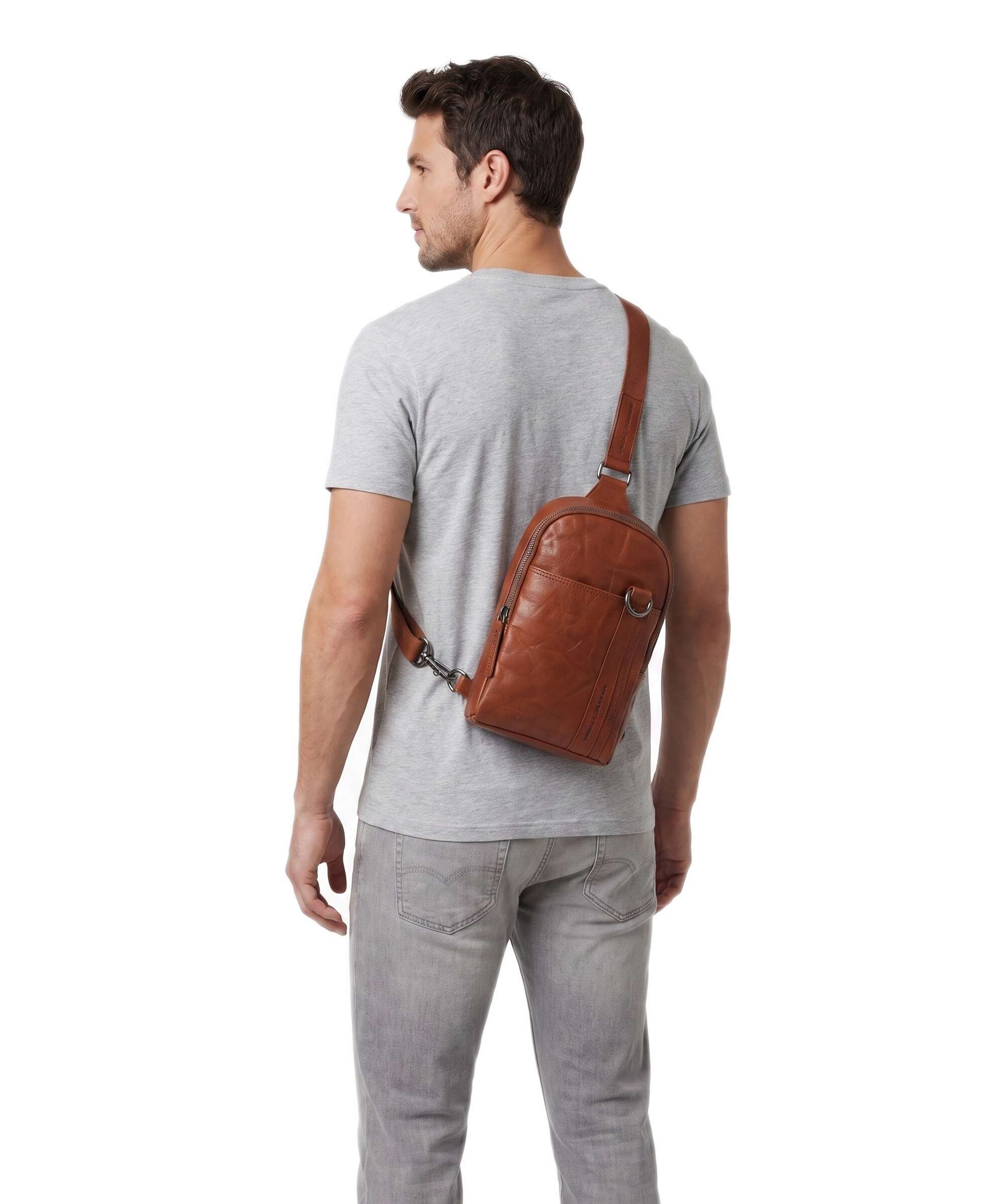 Spikes & Sparrow Bronco Washington Sling bag brandy