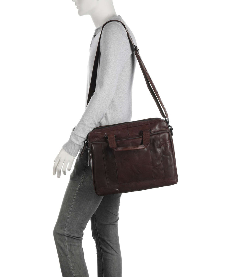 Spikes & Sparrow Bronco Kharter Laptop bag dark brown