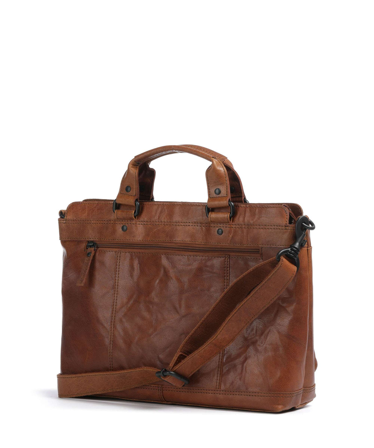 Spikes & Sparrow Bronco Bennie Briefcase brandy