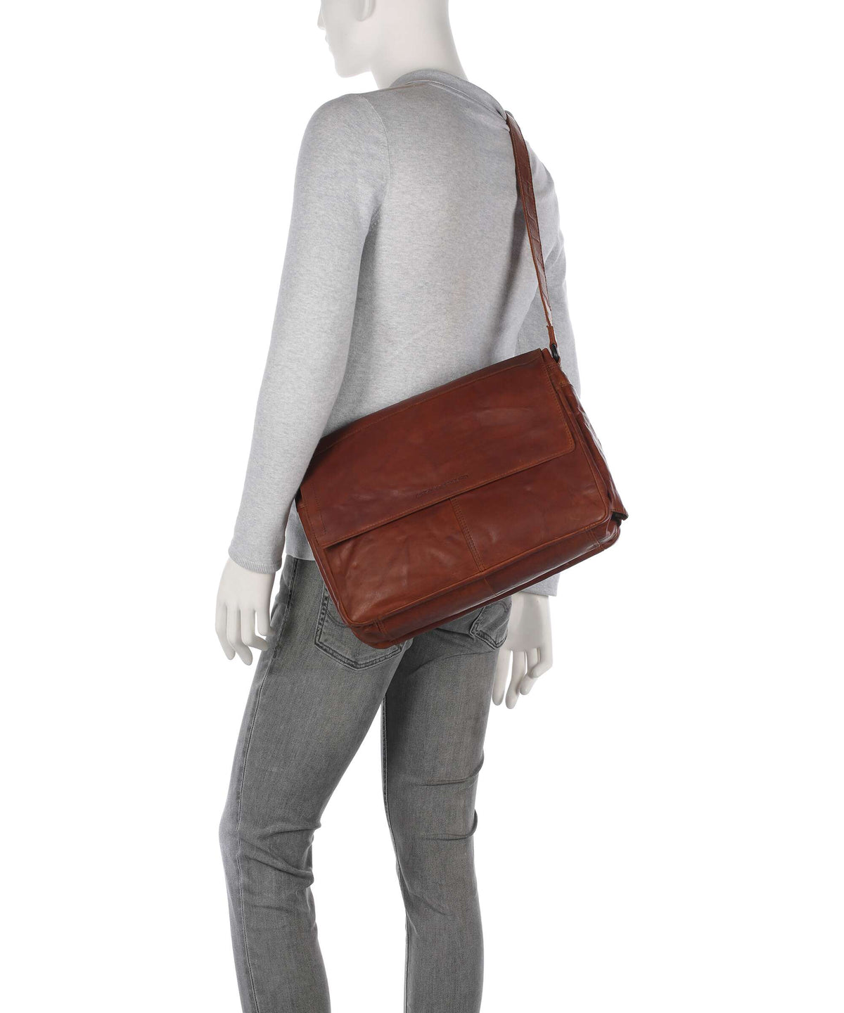 Spikes & Sparrow Bronco Ronn Messenger bag brandy