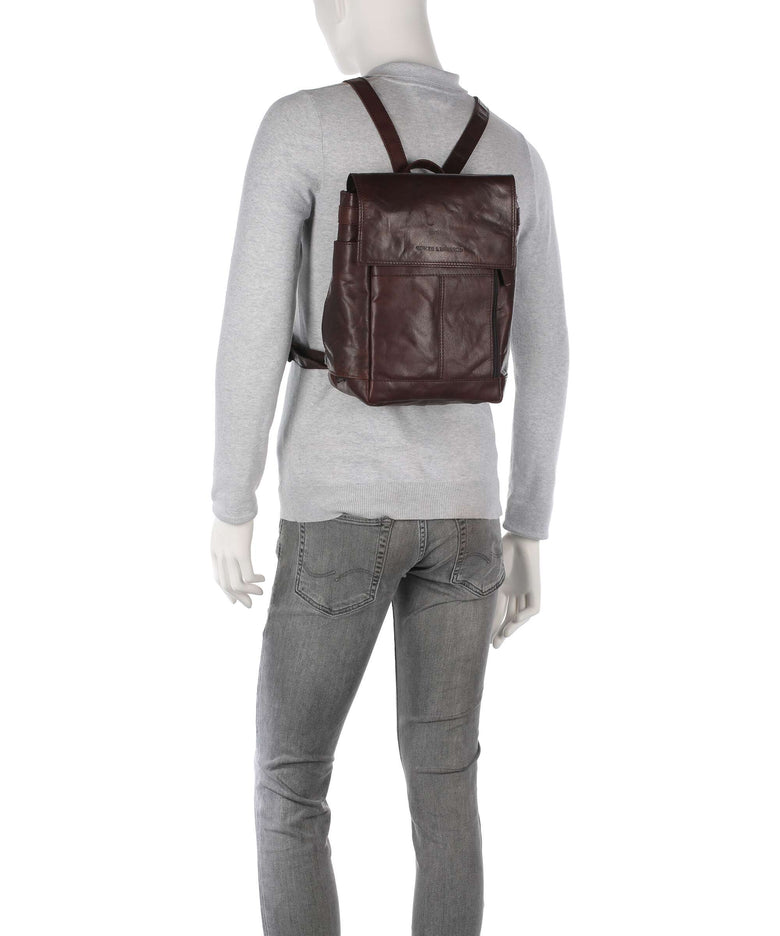 Spikes & Sparrow Bronco Winston Backpack dark brown