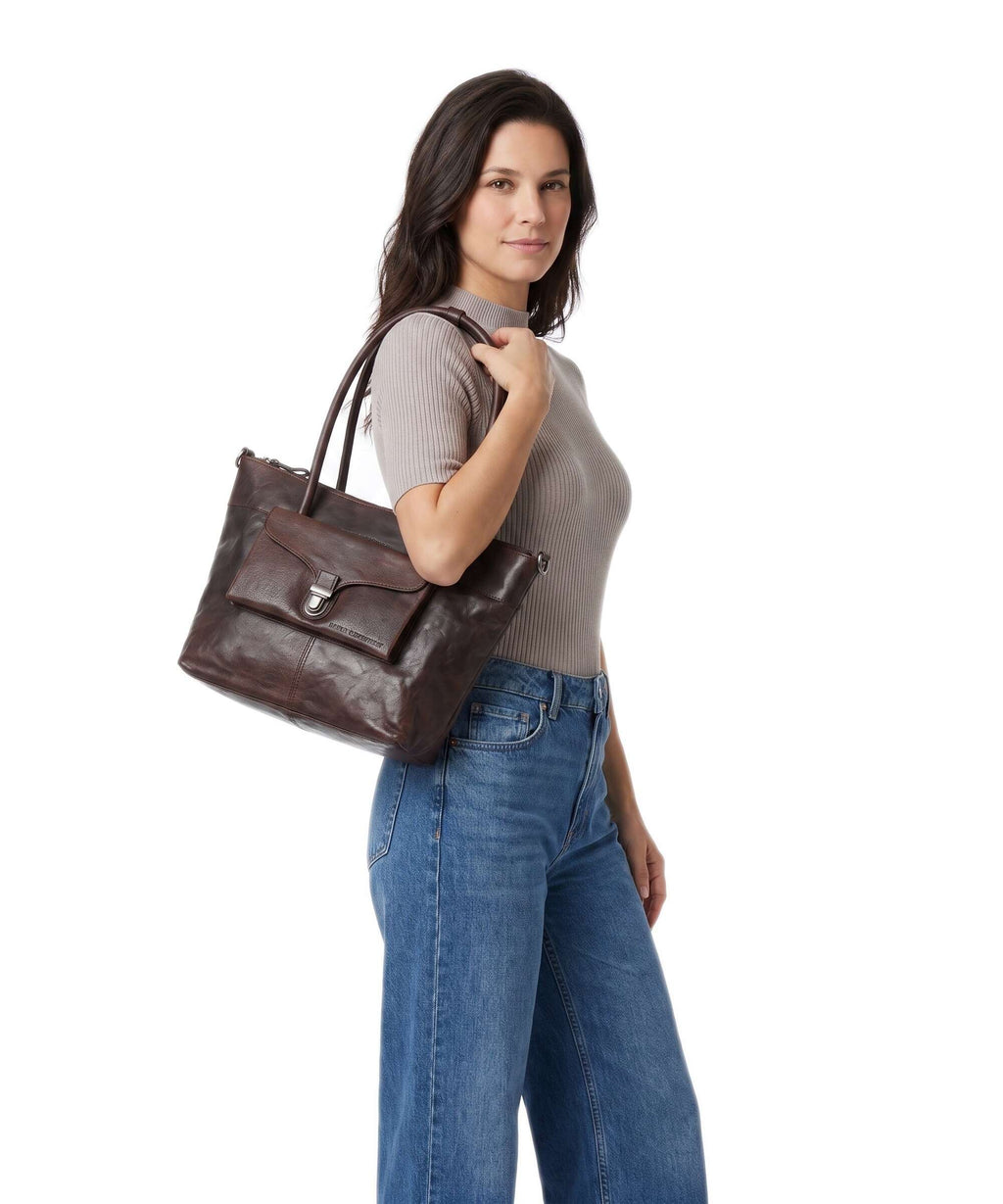 Spikes & Sparrow Bronco Yara Tote bag dark brown