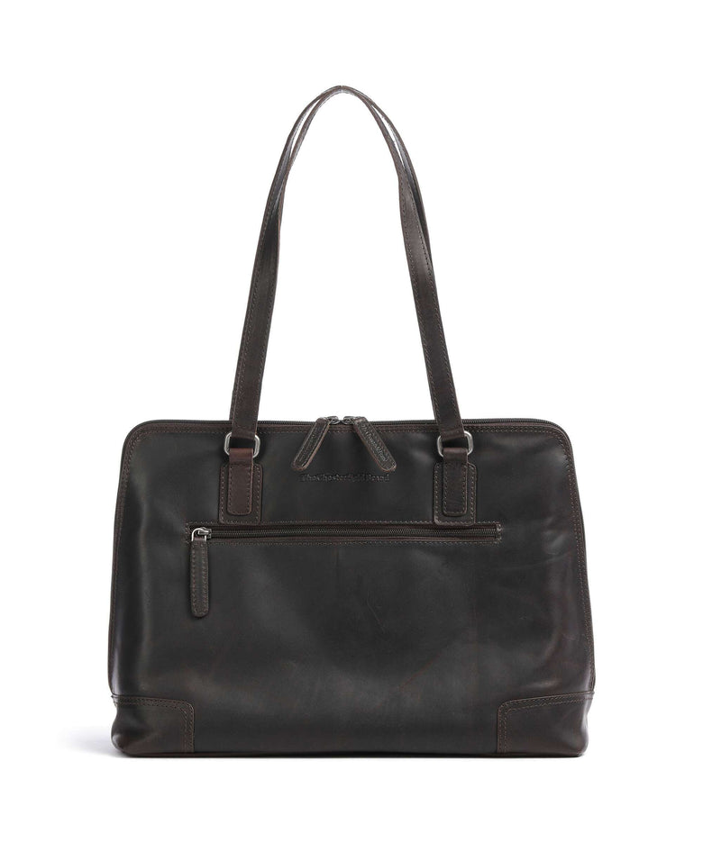 The Chesterfield Brand Cow Wax Pull Up Lugano Tote bag brown