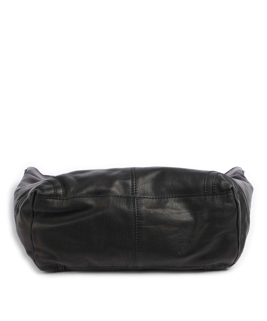 The Chesterfield Brand Washed Waxed Cow Bolivia Hobo bag black