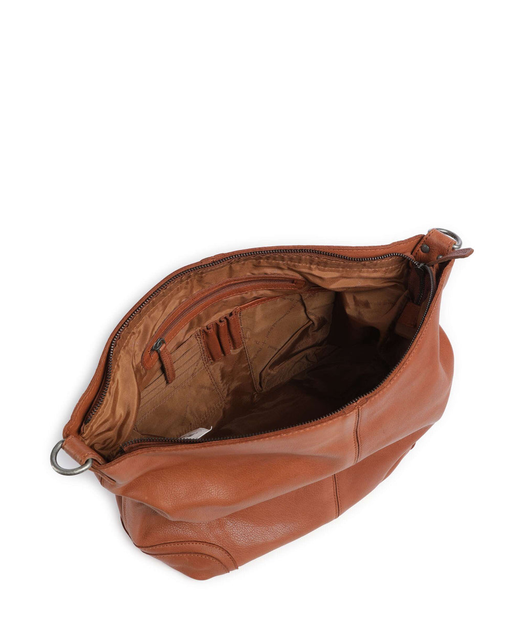 The Chesterfield Brand Washed Waxed Cow Bolivia Hobo bag cognac