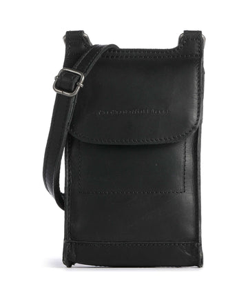 The Chesterfield Brand Cow Wax Pull Up Nebra Pochette telephone black