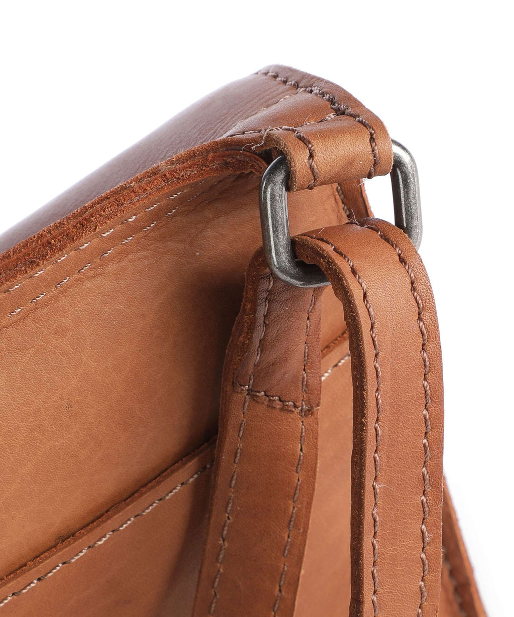 The Chesterfield Brand Cow Wax Pull Up Nebra Phone bag cognac