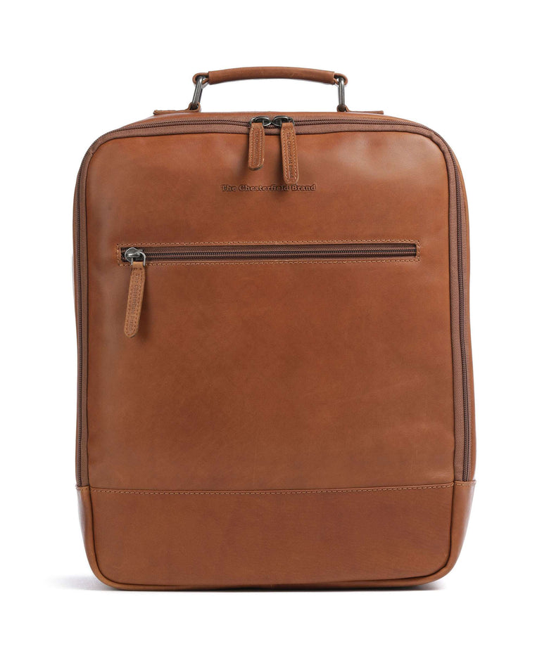 The Chesterfield Brand Cow Wax Pull Up Jamaica Backpack cognac