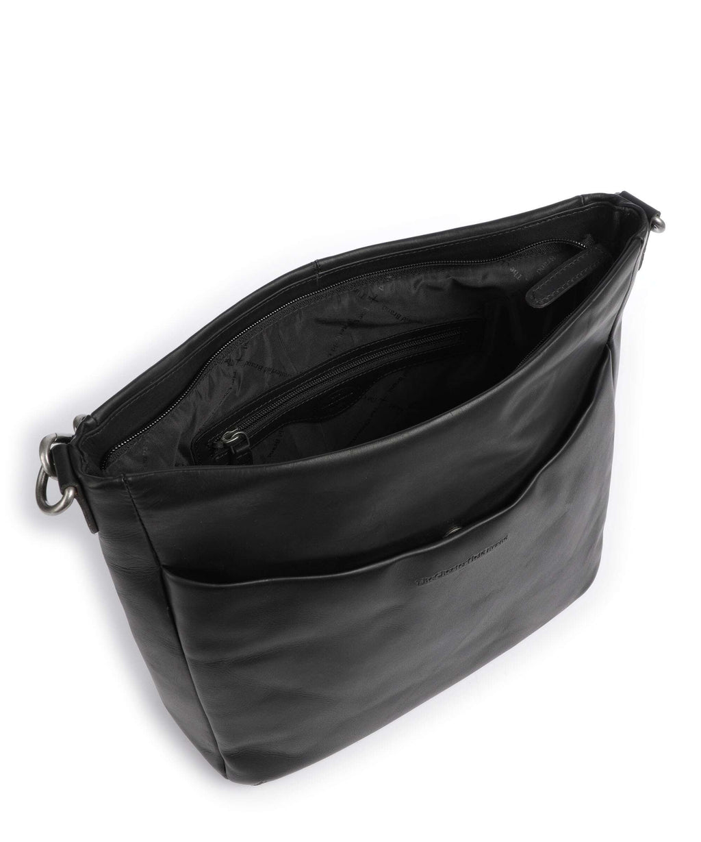 The Chesterfield Brand Cow Wax Pull Up Regina Hobo bag black