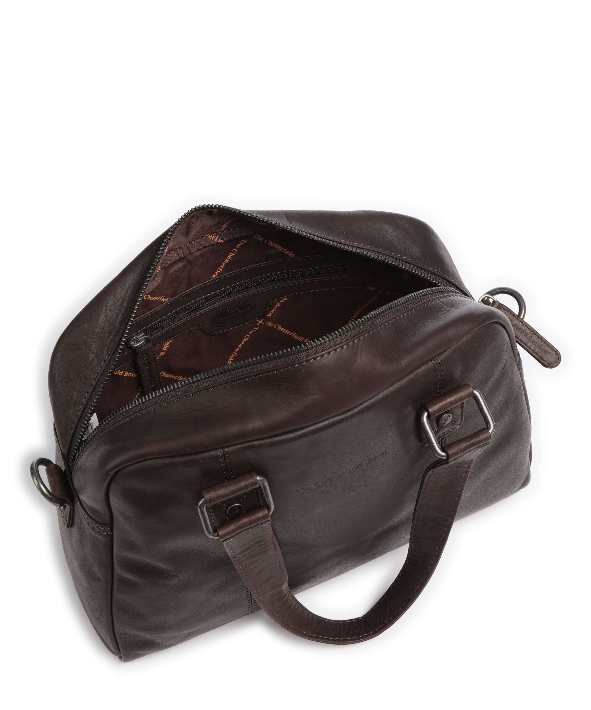 The Chesterfield Brand Cow Wax Pull Up Dover Handbag brown