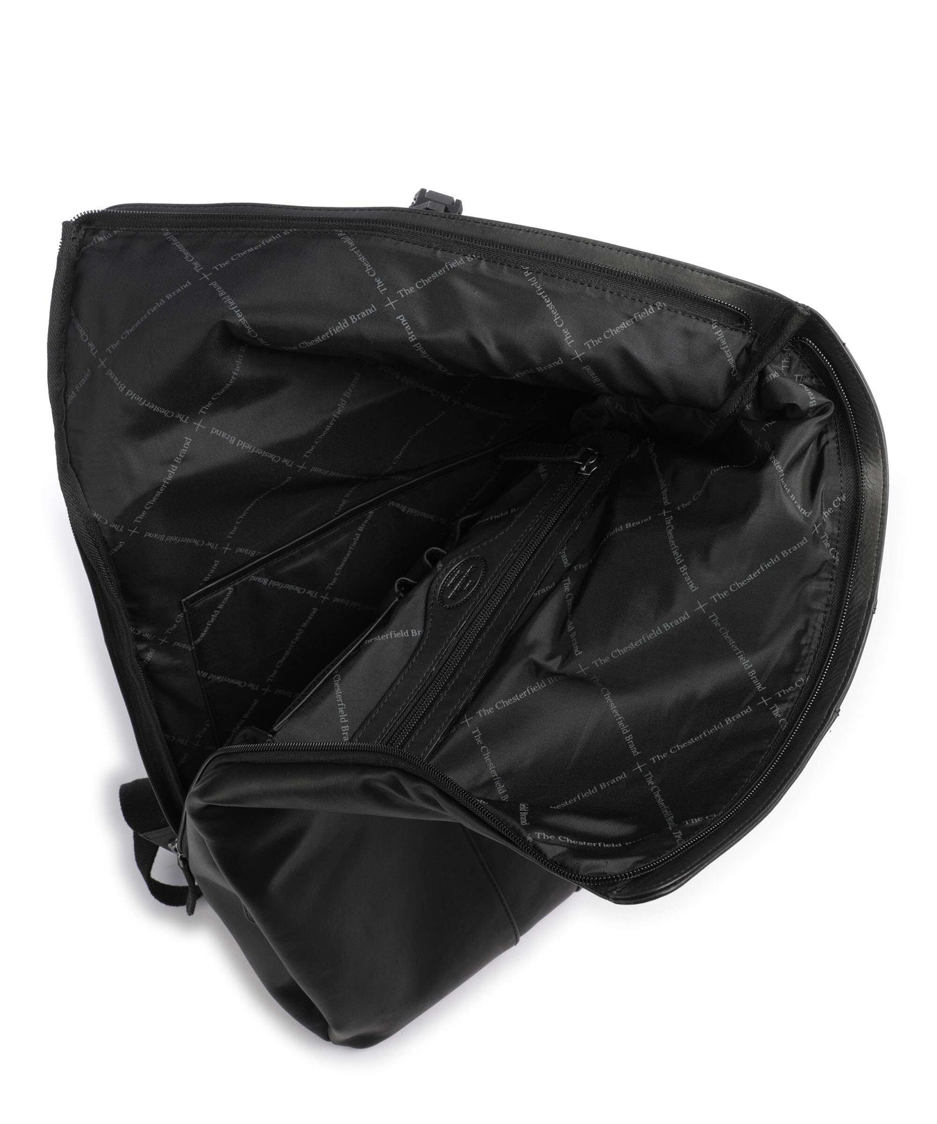 The Chesterfield Brand Cow Wax Pull Up Savona Backpack black