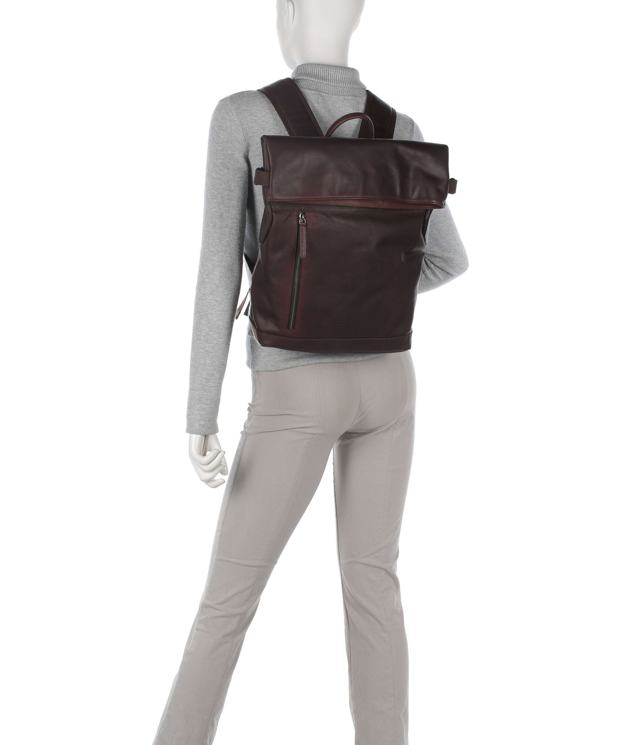 The Chesterfield Brand Cow Wax Pull Up Mazara Backpack brown