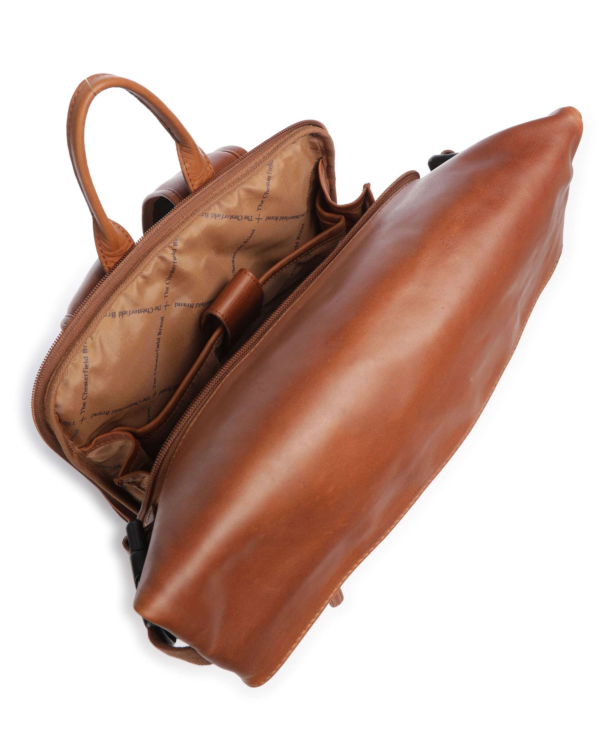 The Chesterfield Brand Cow Wax Pull Up Mazara Backpack cognac