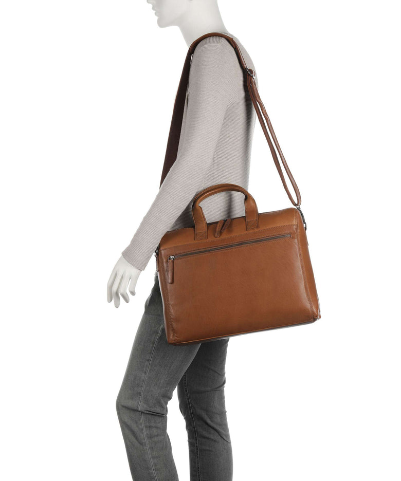 The Chesterfield Brand Levanto Briefcase cognac