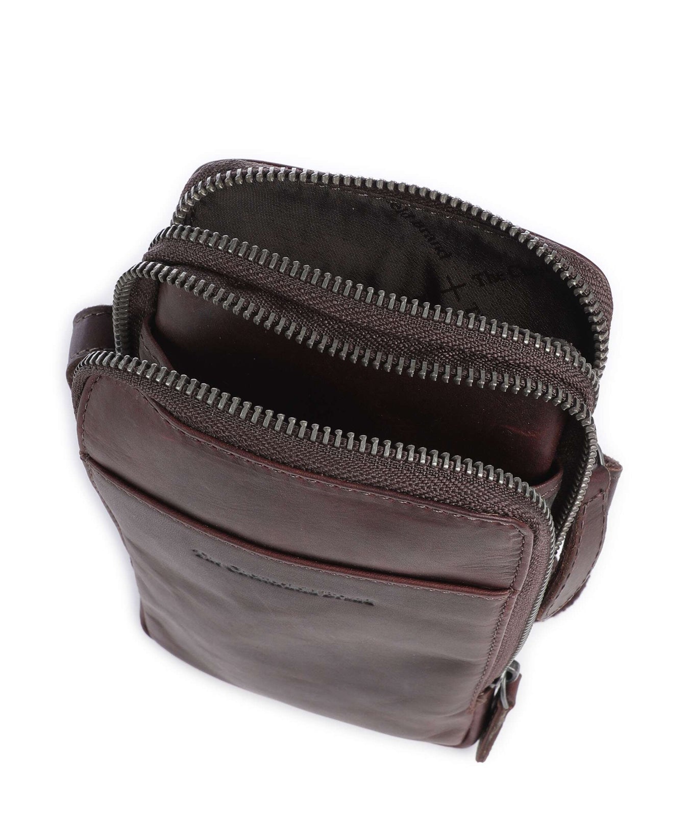 The Chesterfield Brand Cow Wax Pull Up Alesund Phone bag brown