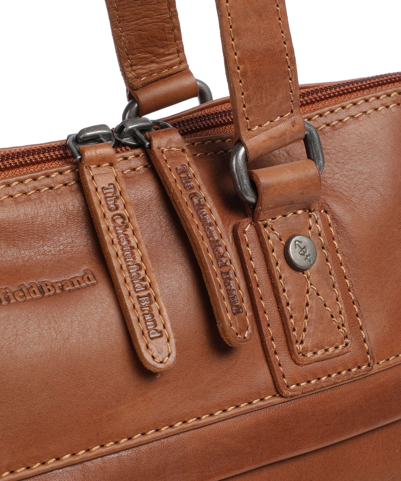 The Chesterfield Brand Cow Wax Pull Up Branson Shoulder bag cognac