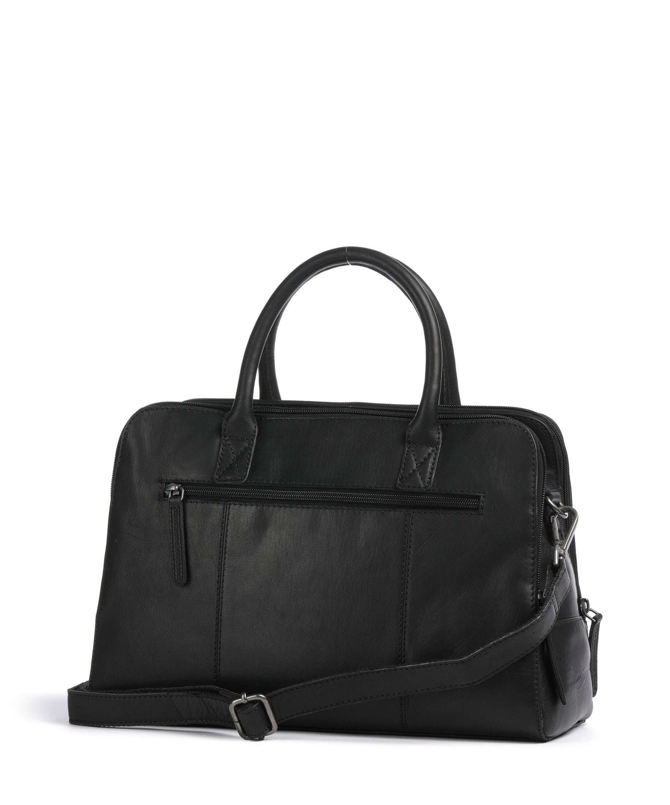 The Chesterfield Brand Cow Wax Pull Up Layton Handbag black