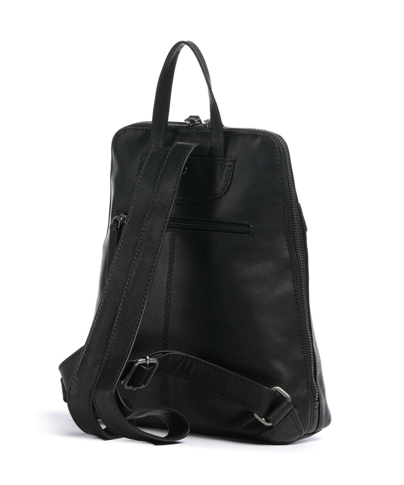 The Chesterfield Brand Cow Wax Pull Up Linford Backpack black