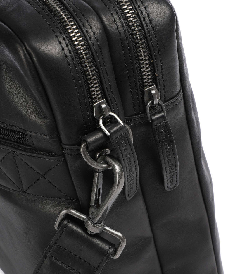 The Chesterfield Brand Cow Wax Pull Up Fabian Briefcase black