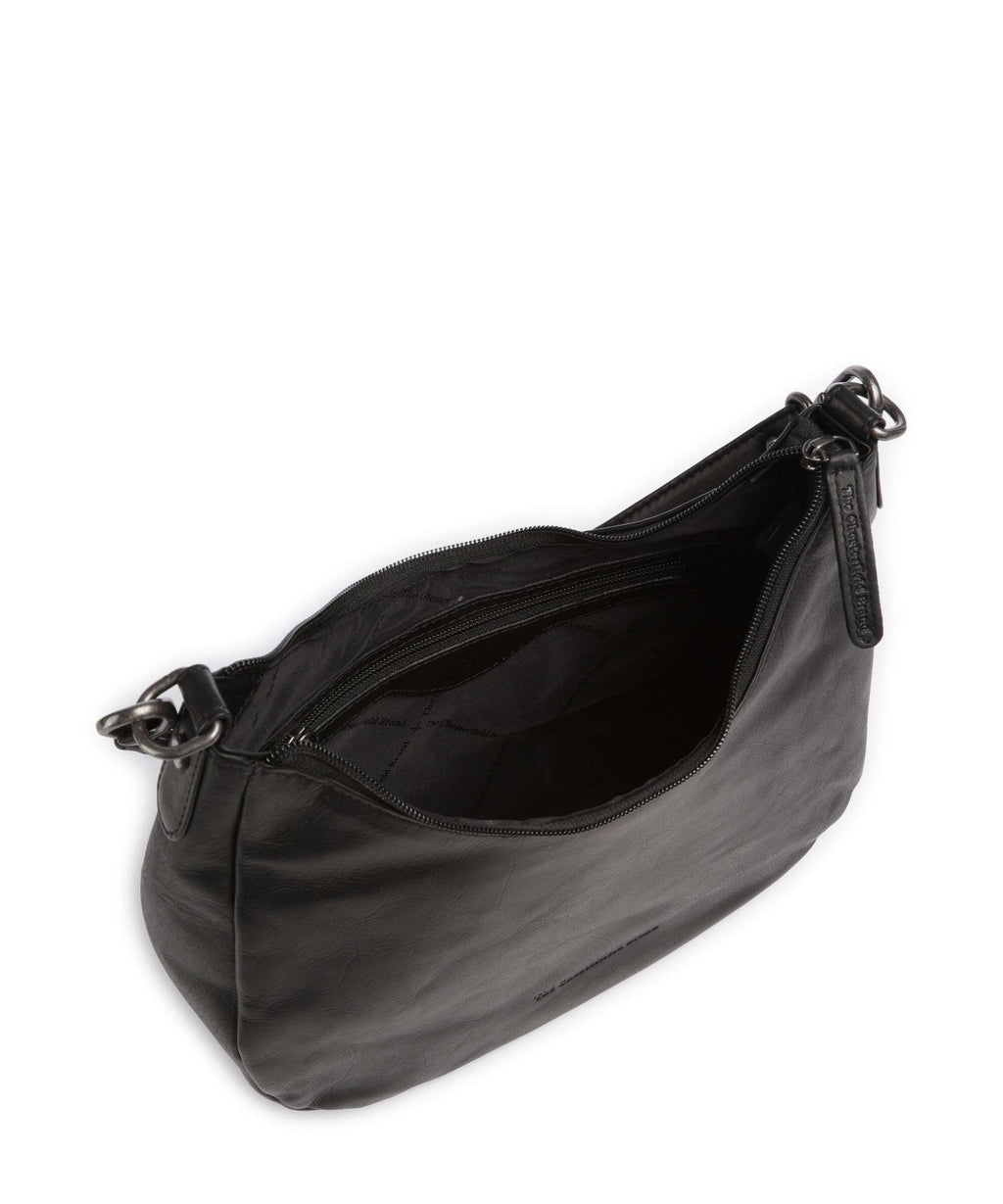 The Chesterfield Brand Wax Pull Up Cow Alexandria Shoulder bag black