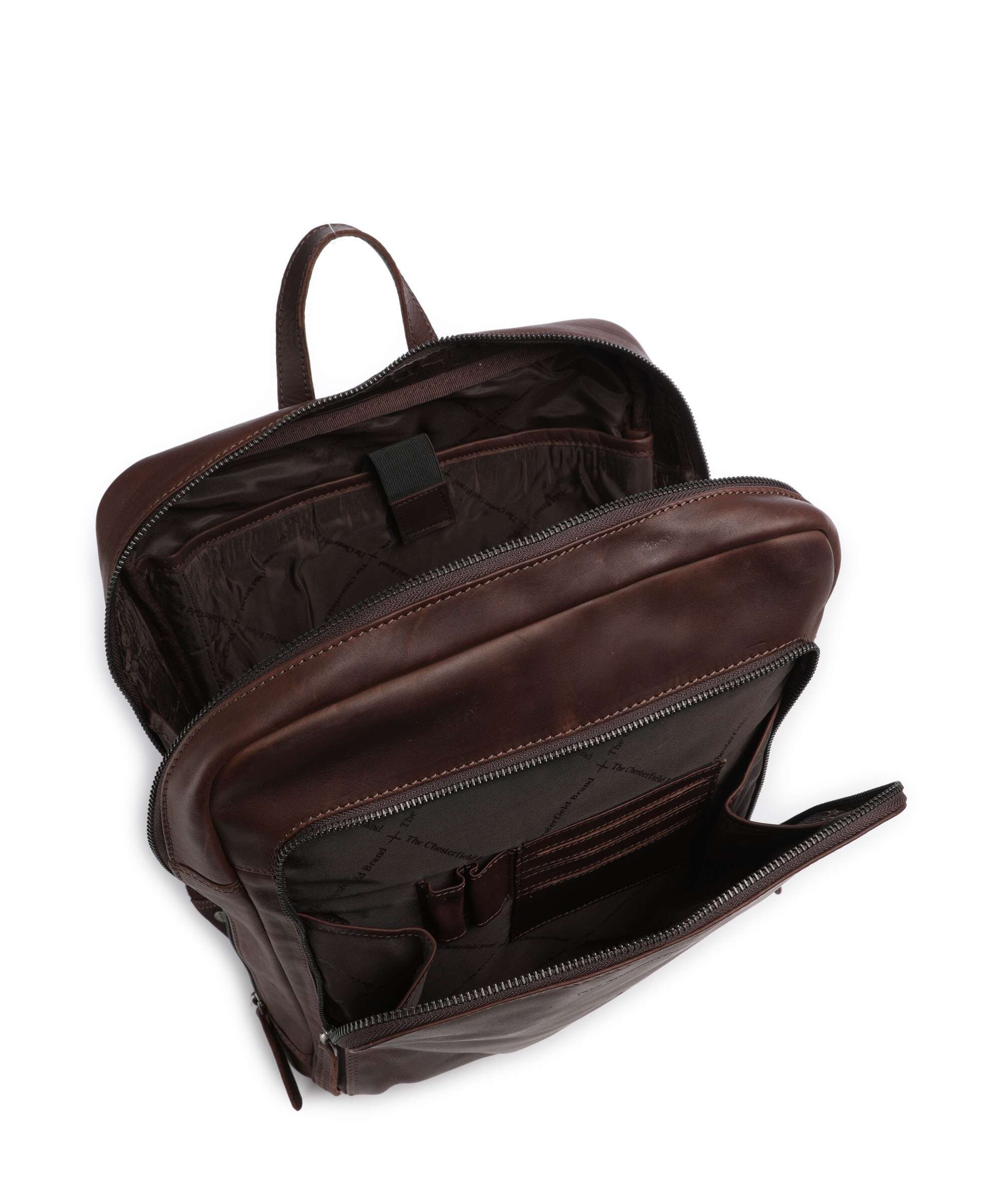 The Chesterfield Brand Wax Pull Up Cow Jasper Backpack brown