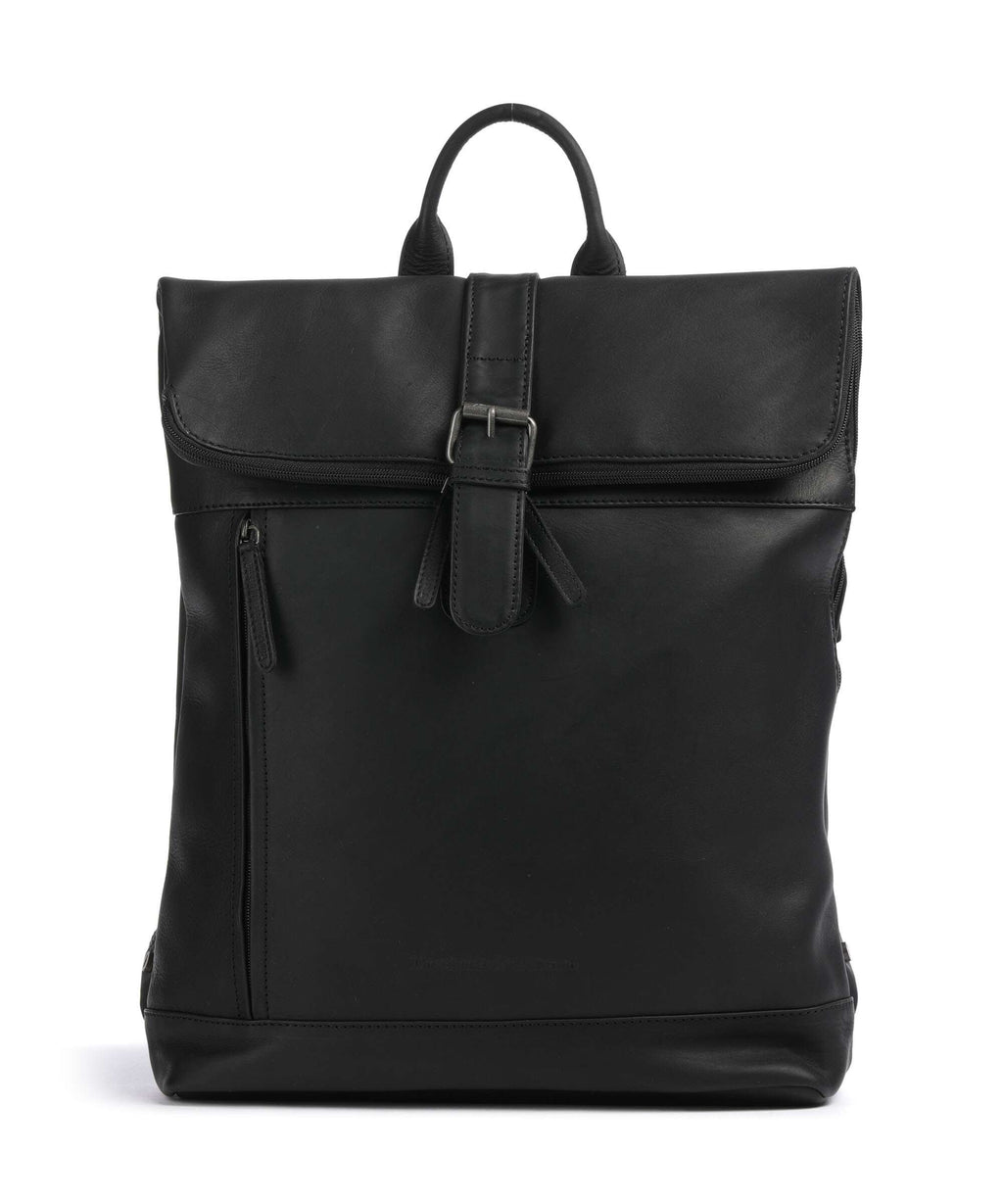 The Chesterfield Brand Cow Wax Pull Up Larsson Backpack black