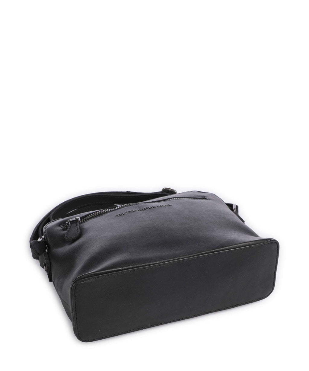 The Chesterfield Brand Cow Wax Pull Up Nebraska Crossbody bag black