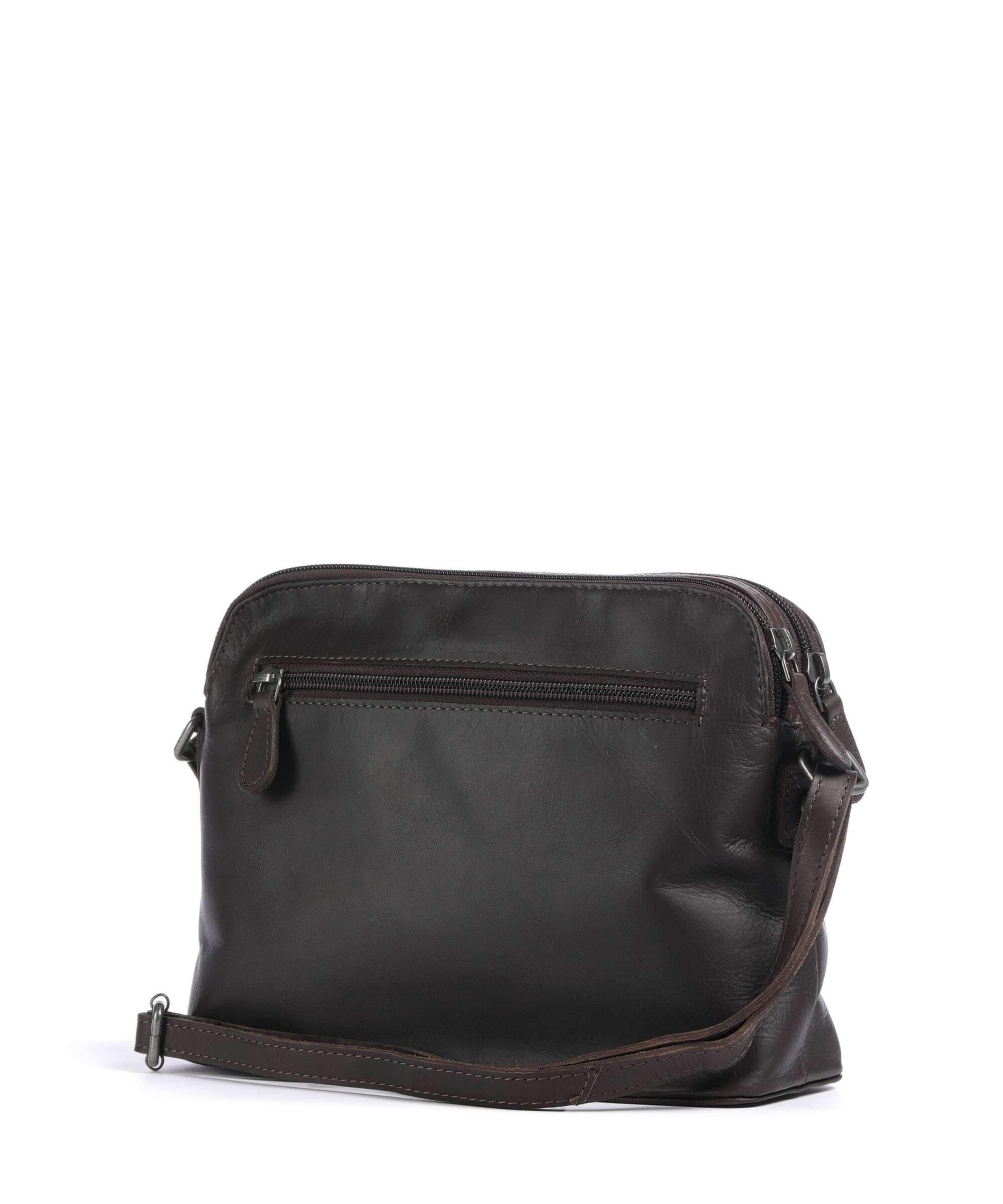 The Chesterfield Brand Cow Wax Pull Up Nebraska Crossbody bag brown