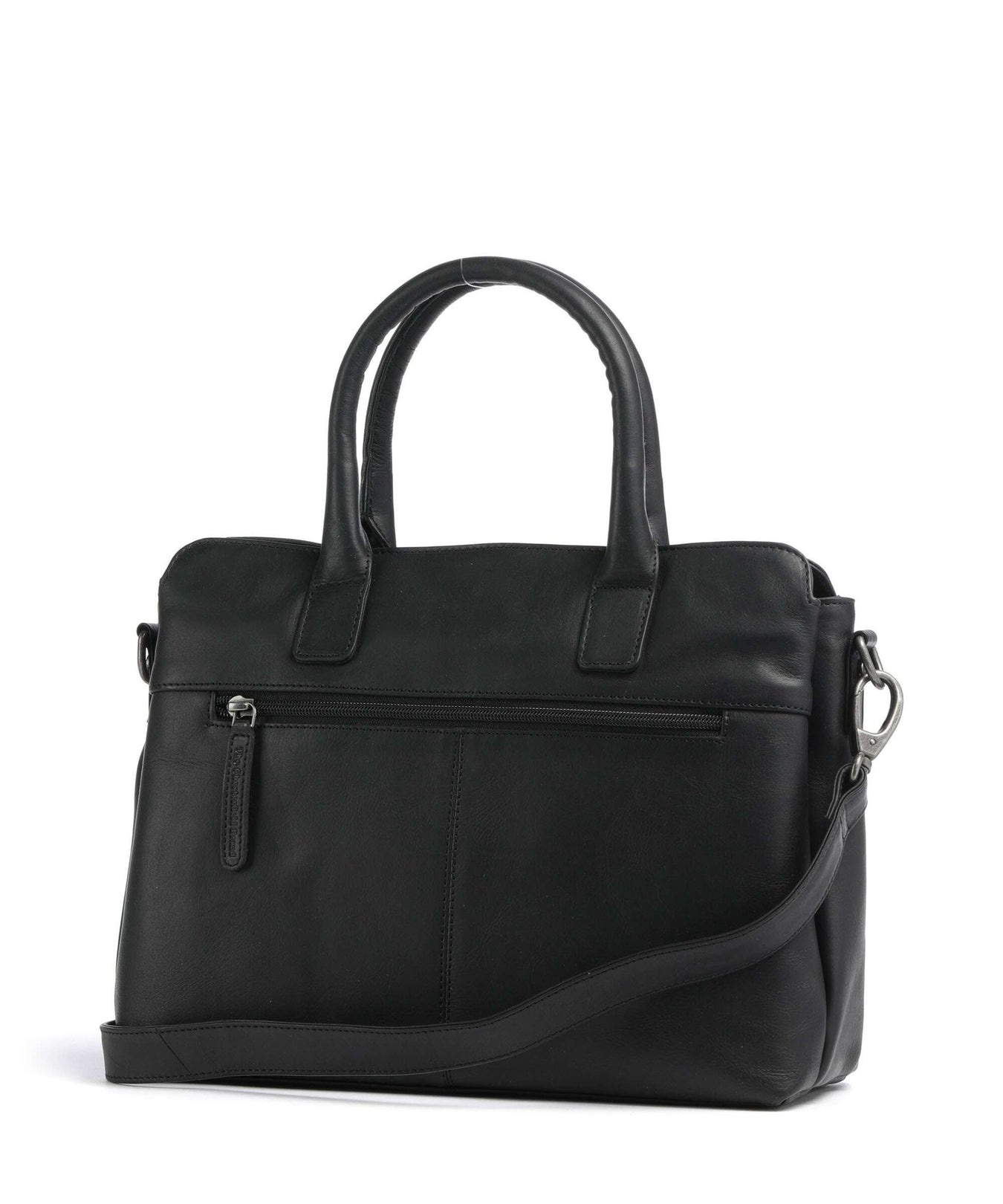 The Chesterfield Brand Wax Pull Up Cow Valmonte Handbag black