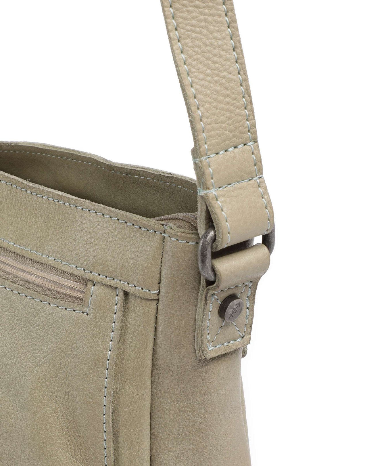 The Chesterfield Brand Washed Waxed Cow Aston Crossbody bag ocean blue