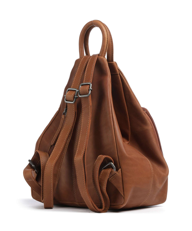 The Chesterfield Brand Wax Pull Up Cow Howard Backpack cognac