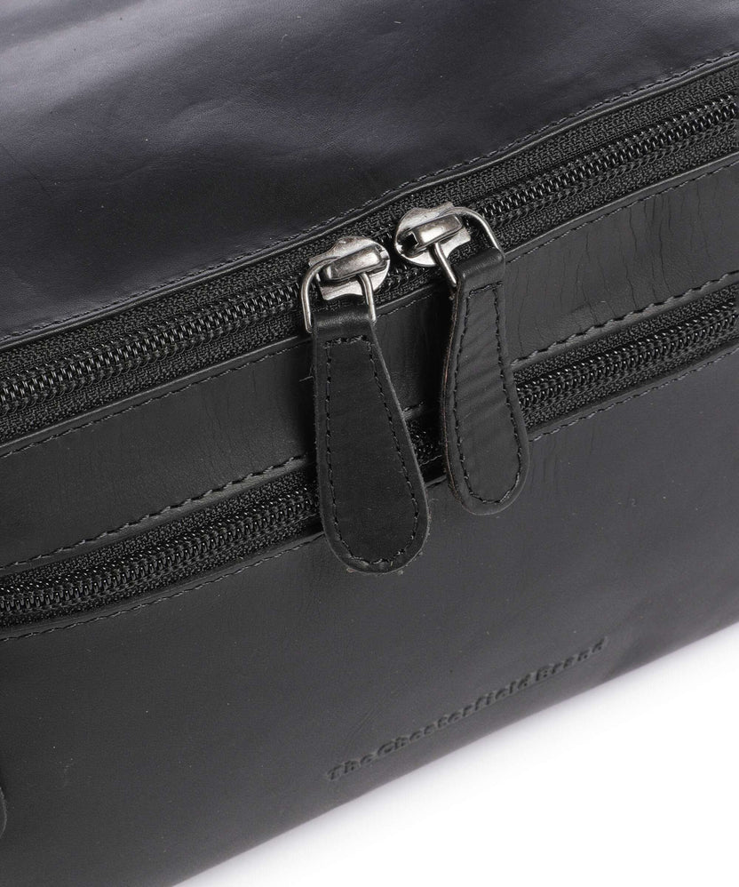 The Chesterfield Brand Wax Pull Up Cow Elmia Toiletry bag black